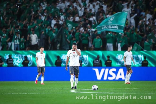 世预赛国足0-1不敌沙特，林良铭红牌成转折！，世预赛18强赛：国足0-1负沙特，少一人作战难挽败局！