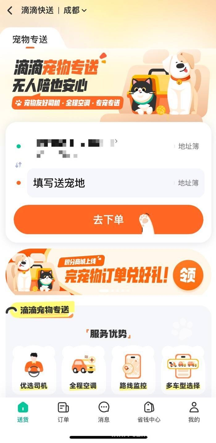 滴滴快送宠物专送服务：解决人宠运输难题