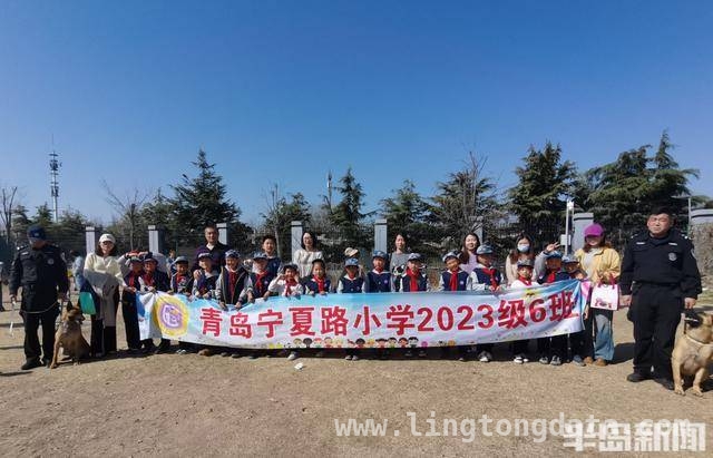 青岛仟帆少年义工团带领学生探秘警犬的精彩时刻，警犬基地探秘：岛城中小学生的难忘体验