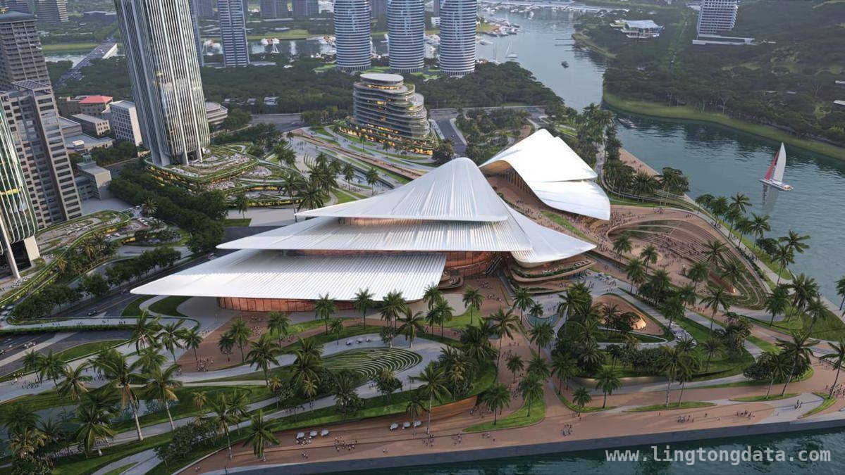 三亚凤凰海岸单元项目施工忙，科技为建筑添动力，三亚中央商务区项目机械轰鸣，首块阀板浇筑完成科技助力后续施工