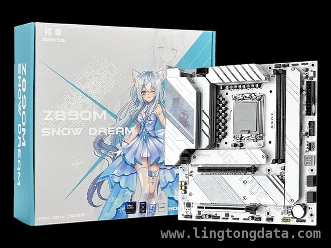精粤Z890M Snow Dream主板：5块M.2盘位的超强存储实力 998元的惊喜！精粤Z890M Snow Dream主板亮相