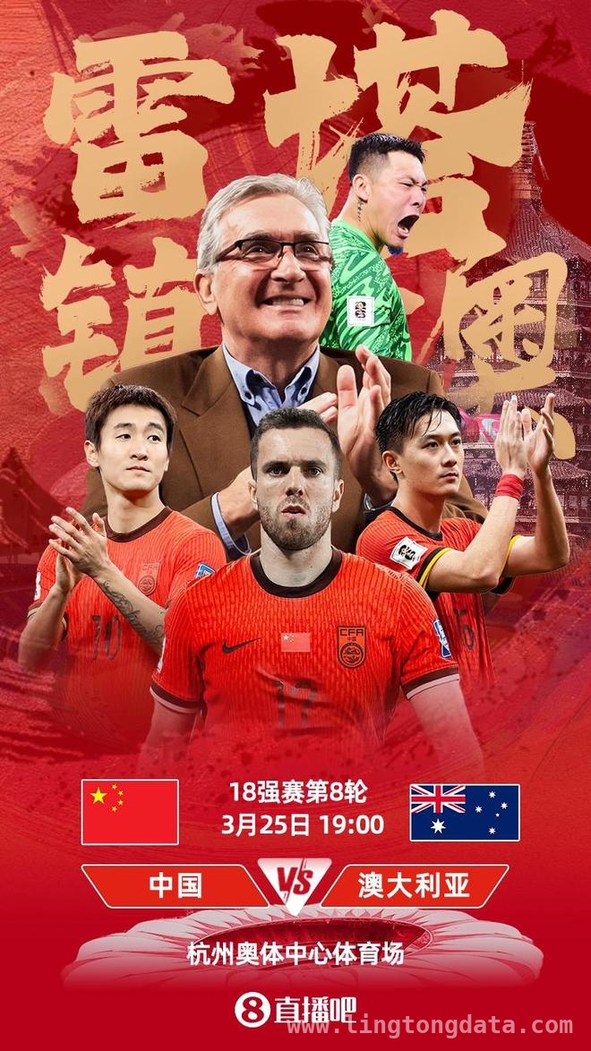 3月25日世预赛：中国男足主场对战澳大利亚，首发名单揭晓