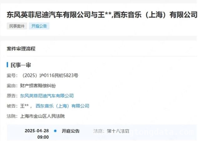 从35小时代言到起诉，东风英菲尼迪与王力宏的纠葛 法院公开：东风英菲尼迪起诉王力宏财产损害赔偿纠纷