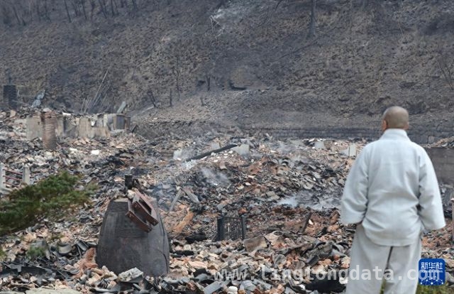 直击韩国森林大火：28人丧生，古寺在火中消逝，韩国多地森林大火致28人死亡，受灾面积超历史最高水平