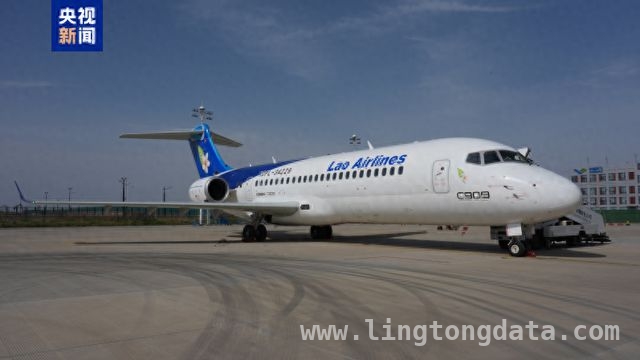 首架C909飞抵老挝，中国商飞国际化迈出关键一步，老挝迎来首架C909，商用航空市场添新力量