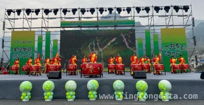 “家绽繁花，朋聚文旅”，绩溪家朋油菜花节等您来，激昂鼓点中，绩溪家朋油菜花文化旅游季绚烂开幕