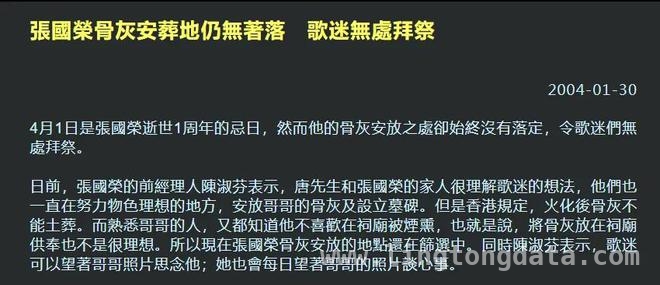 2025 年，当张国荣遇上愚人节，唐鹤德的深情还在吗？ 张国荣离世 22 年：电影重映引怀念，唐鹤德深情人设现裂痕